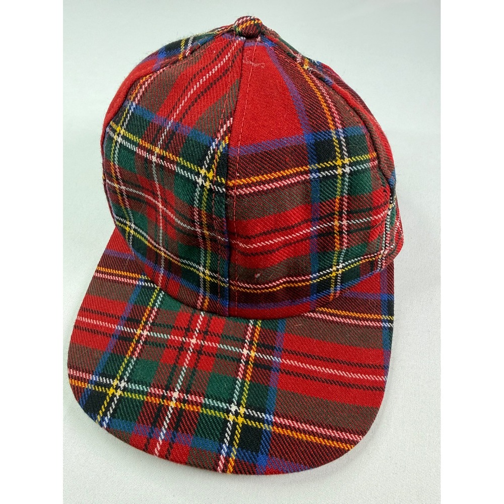 Highlander by Lochcarron Wool Tartan Plaid Snapback Hat Made in Scotland Red